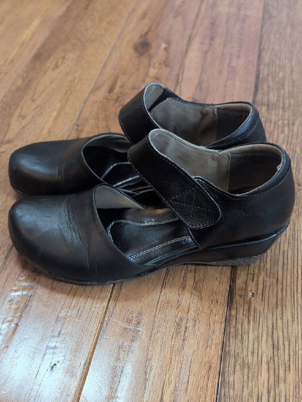 Spring Step L'artiste Gloss Women's Black Mary Jane Comfort Clog Shoes